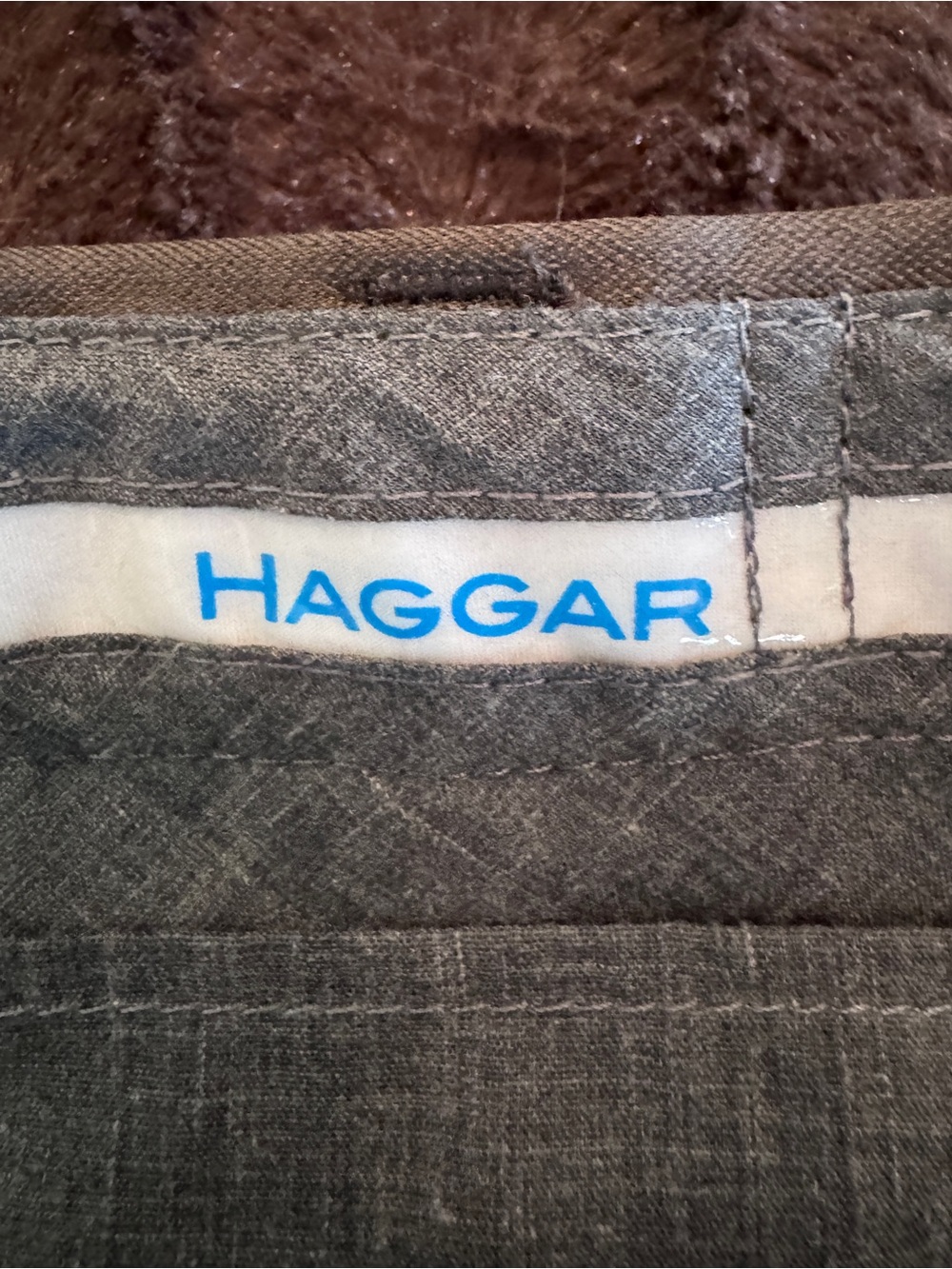 Haggar Men's Dress Pants in Dark Brown 36 x 34 - Picture 3 of 6